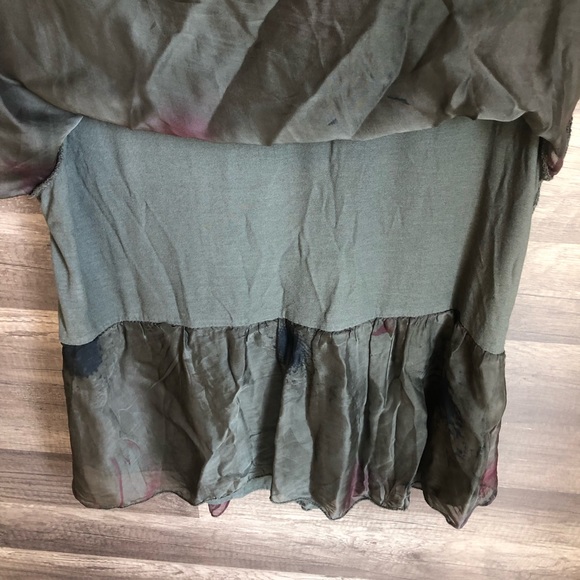 H Trend Made in Italy Silk Floral Layered Tank M - Picture 5 of 5